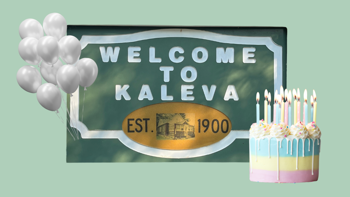 Sign that reads Welcome to Kaleva established 1900