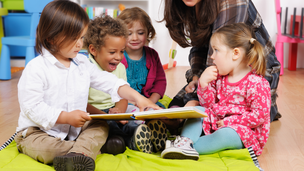 kids attending storytime
